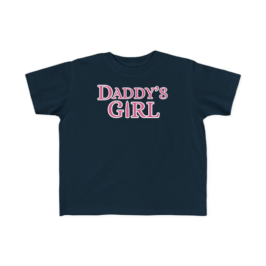 Close-up of the Daddy's Girl Toddler Tee, showcasing its soft, durable cotton fabric, perfect for toddlers' sensitive skin, from Worlds Worst Tees.