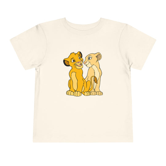 Simba Toddler Tee, a comfortable Bella Canvas short sleeve, crafted from 100% Airlume combed cotton, perfect for enhancing a child's wardrobe with custom style.