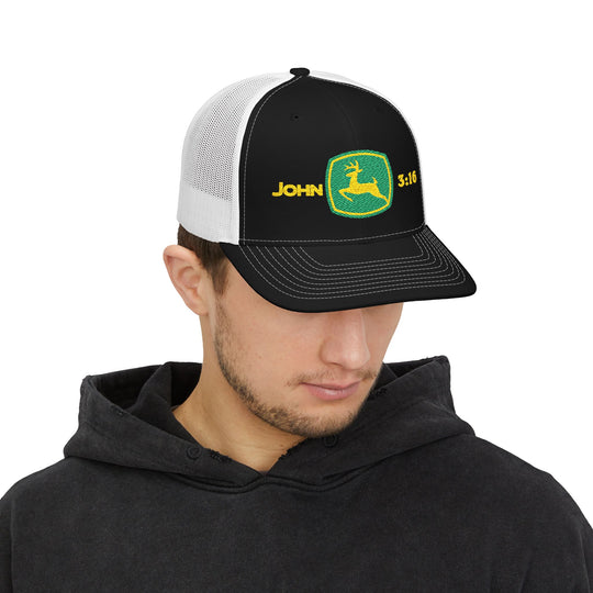 John 3:16 Snapback Trucker Cap (Embroidery)