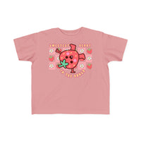 Sweetest Berry in the Bunch Toddler Tee, soft and durable for toddlers, features high-quality print, crafted from 100% combed ringspun cotton, classic fit, tear-away label.