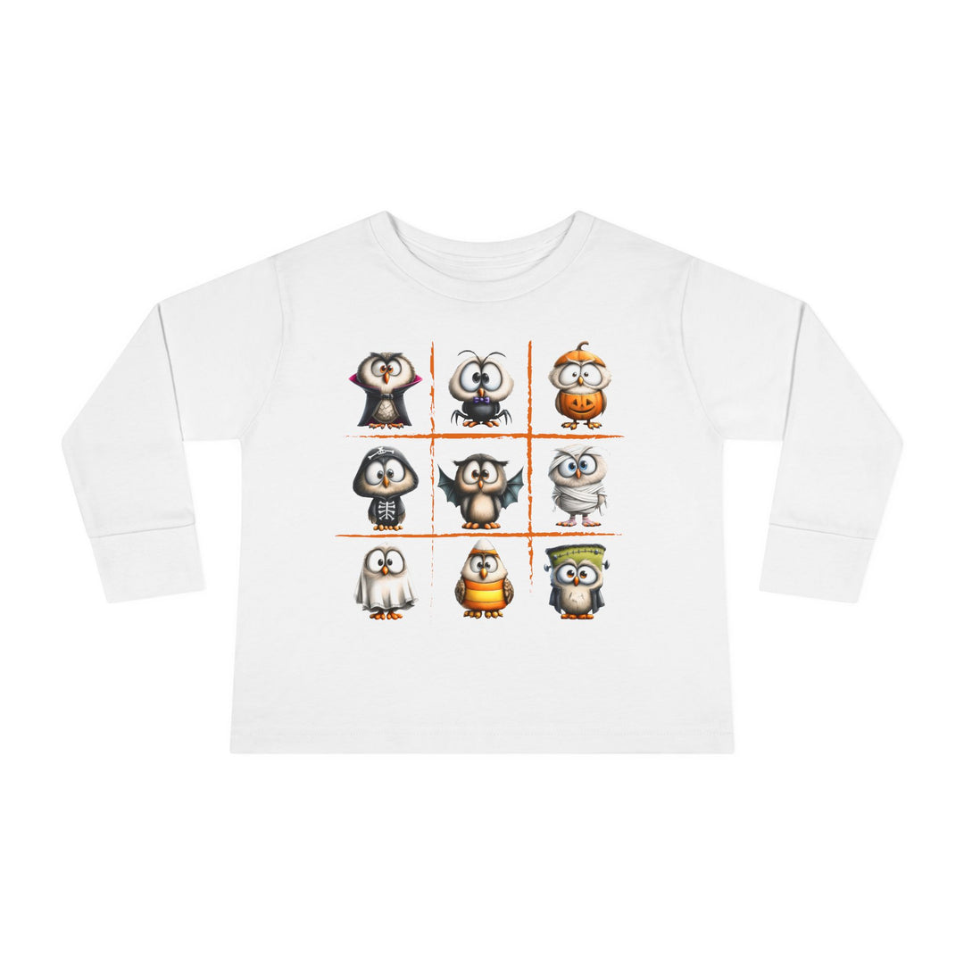 Tic-Tac-Toe Owls Toddler Long Sleeve Tee