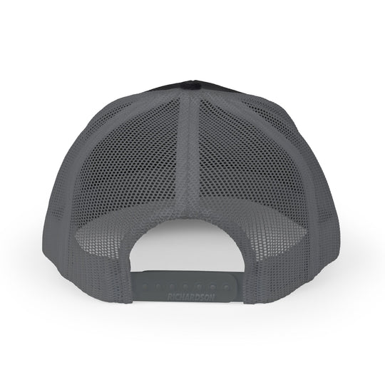 Believe Snapback Trucker Cap features a gray mesh-panel back, adjustable snap closure, ensuring a comfortable, breathable fit with a sleek, casual appeal.