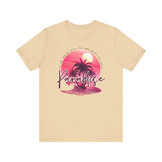 Paradise Tee, a classic unisex short sleeve t-shirt, features soft cotton, a crew neckline, and durable stitching for a comfortable, lasting fit.