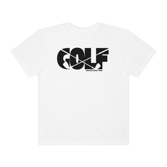 A ring-spun cotton Golf Tee, garment-dyed for extra coziness. Relaxed fit with double-needle stitching for durability. No side-seams maintain a tubular shape. Sizes: S-4XL.