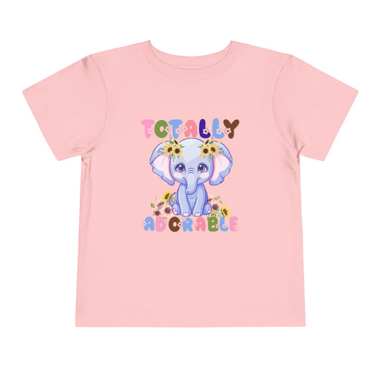 Totally Adorable Toddler Tee: A comfortable, short-sleeve t-shirt for toddlers, made from 100% Airlume cotton with a tear-away label for easy customization.
