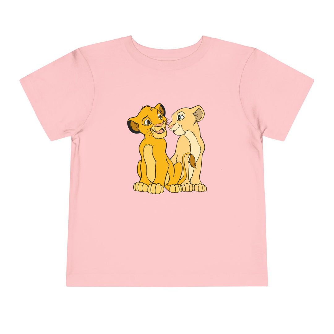 Simba Toddler Tee, a short-sleeve shirt for toddlers made from 100% Airlume combed and ring-spun cotton, featuring a tear-away label for comfort.