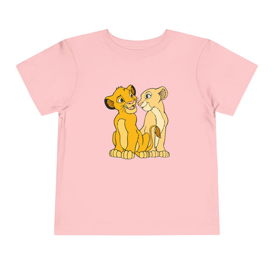 Simba Toddler Tee, a short-sleeve shirt for toddlers made from 100% Airlume combed and ring-spun cotton, featuring a tear-away label for comfort.
