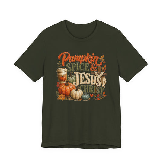 Pumpkin Spice and Jesus Christ Tee