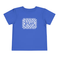 What a Friend We Have in Jesus Toddler Tee featuring a comfortable Bella Canvas design, perfect for everyday wear with a tear-away label for added comfort.
