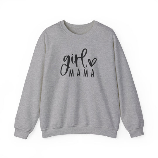 A Girl Mama Crew unisex heavy blend sweatshirt with ribbed knit collar for comfort. 50% cotton, 50% polyester, loose fit, medium-heavy fabric. Sizes S to 5XL available. Made for comfort and style.