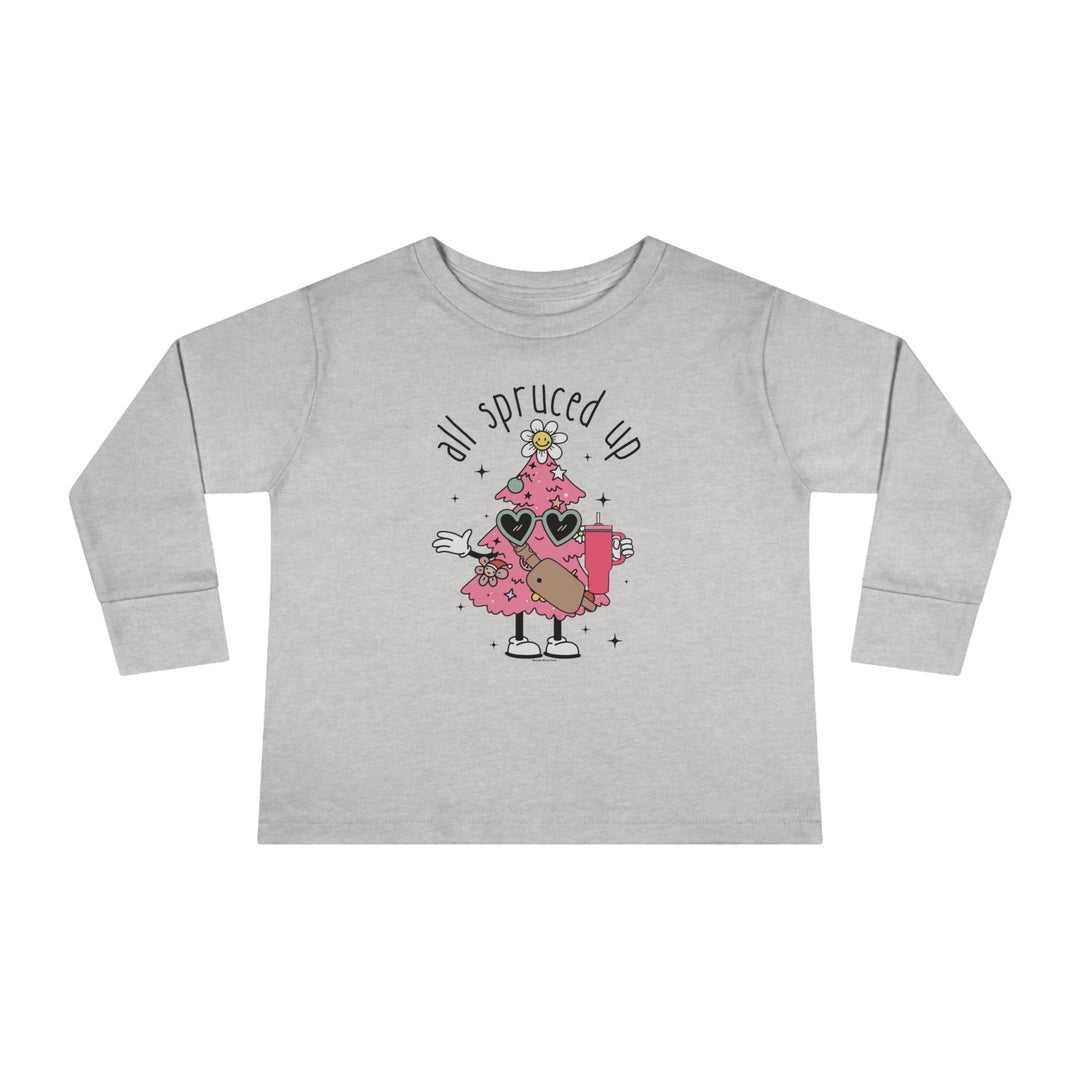 Toddler long-sleeve tee featuring a cartoon character design, made of 100% combed ringspun cotton. Topstitched ribbed collar and EasyTear™ label for durability and comfort. From 'Worlds Worst Tees'.