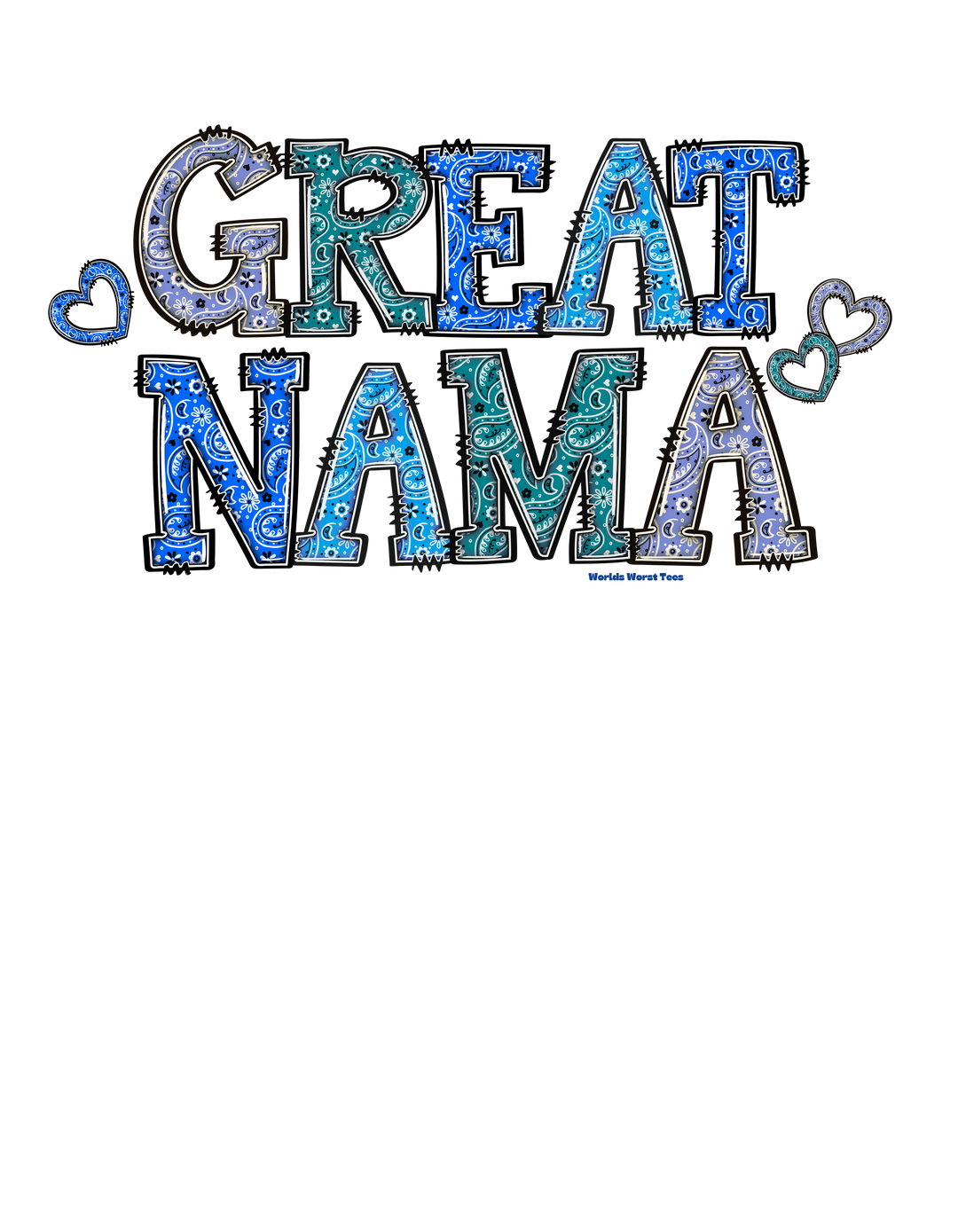 Great Nama Hoodie: Unisex heavy blend hooded sweatshirt with kangaroo pocket. 50% cotton, 50% polyester, medium-heavy fabric, tear-away label. Plush, soft, warm for cold days. Size range S-5XL.