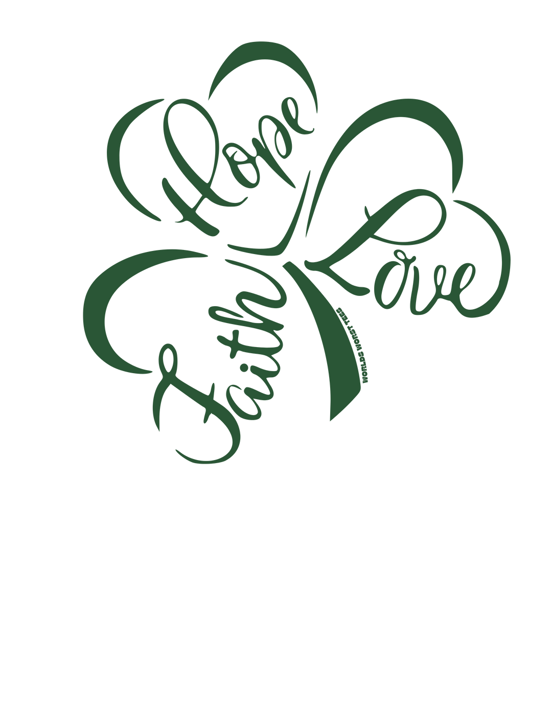 A green clover and text graphic hoodie, featuring a blend of cotton and polyester for warmth and comfort. Unisex sizing with kangaroo pocket and matching drawstring hood. Ideal for chilly days.