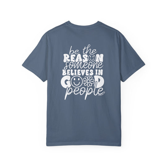 A relaxed fit Be the reason Tee, crafted from 100% ring-spun cotton with double-needle stitching for durability. Garment-dyed for extra coziness, this tee features a tubular shape for everyday comfort.