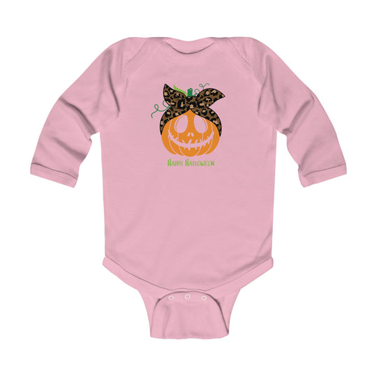 Pumpkin Log Sleeve Onesie