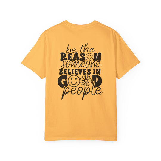 A relaxed fit Be the reason Tee, garment-dyed with ring-spun cotton for coziness. Double-needle stitching ensures durability, while the lack of side-seams maintains its tubular shape. Ideal for daily wear.