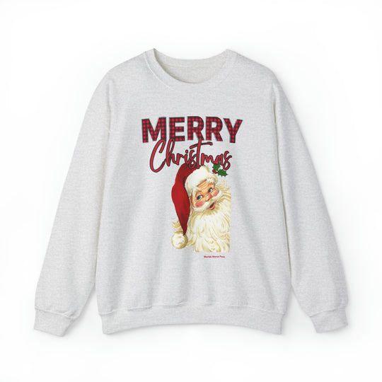 Unisex Christmas Santa Crew sweatshirt, a cozy blend of polyester and cotton. Ribbed knit collar, loose fit, no itchy seams. Sizes S-5XL. From Worlds Worst Tees.