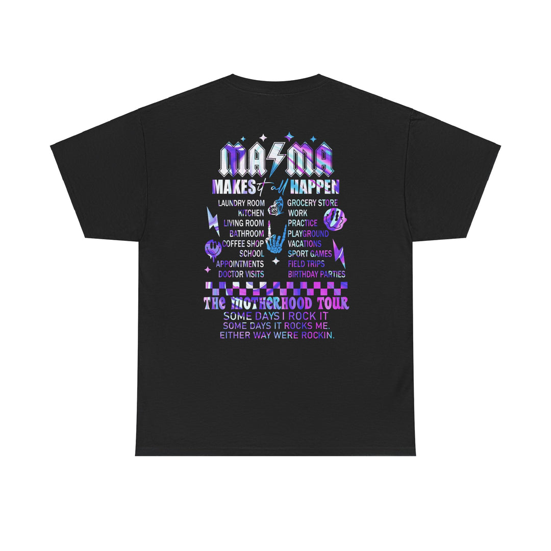 Unisex Ma/Ma Band Tee with no side seams, ribbed knit collar, and durable tape on shoulders. Classic fit in medium weight fabric. Sizes S-5XL. Ideal staple for casual fashion.