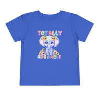 Totally Adorable Toddler Tee made of 100% Airlume cotton, showcasing a comfortable design with a tear-away label, perfect for everyday wear for toddlers.
