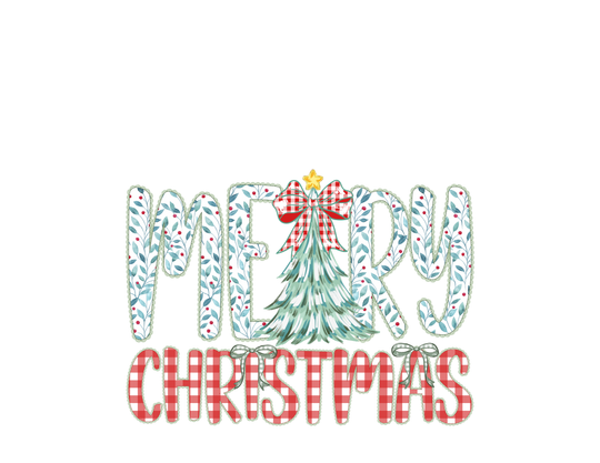 Tree Christmas Hoodie featuring MERRY CHRISTMAS in holly and plaid patterns, with a stylized tree and red-plaid bow on a cozy unisex sweatshirt.