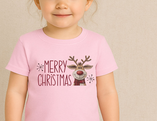 Merry Christmas Reindeer Baby Tee