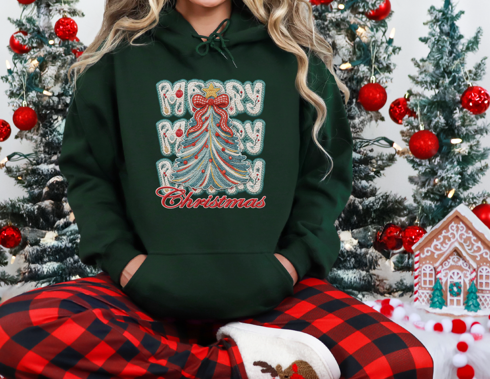 Merry Christmas Tree Hoodie
