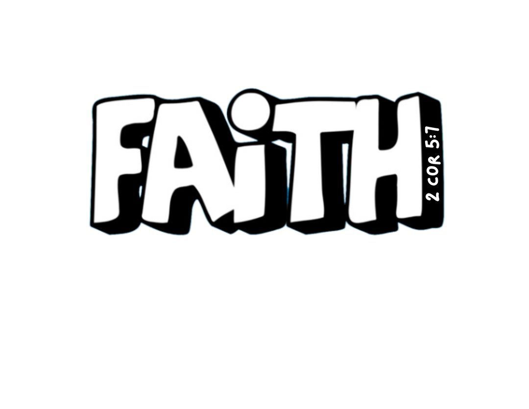 A white text on a black background showcasing the Walk By Faith Not By Sight Crew unisex heavy blend hooded sweatshirt from Worlds Worst Tees. Features cotton-polyester blend, kangaroo pocket, and drawstring hood.