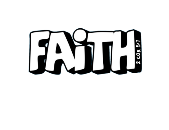 A white text on a black background showcasing the Walk By Faith Not By Sight Crew unisex heavy blend hooded sweatshirt from Worlds Worst Tees. Features cotton-polyester blend, kangaroo pocket, and drawstring hood.
