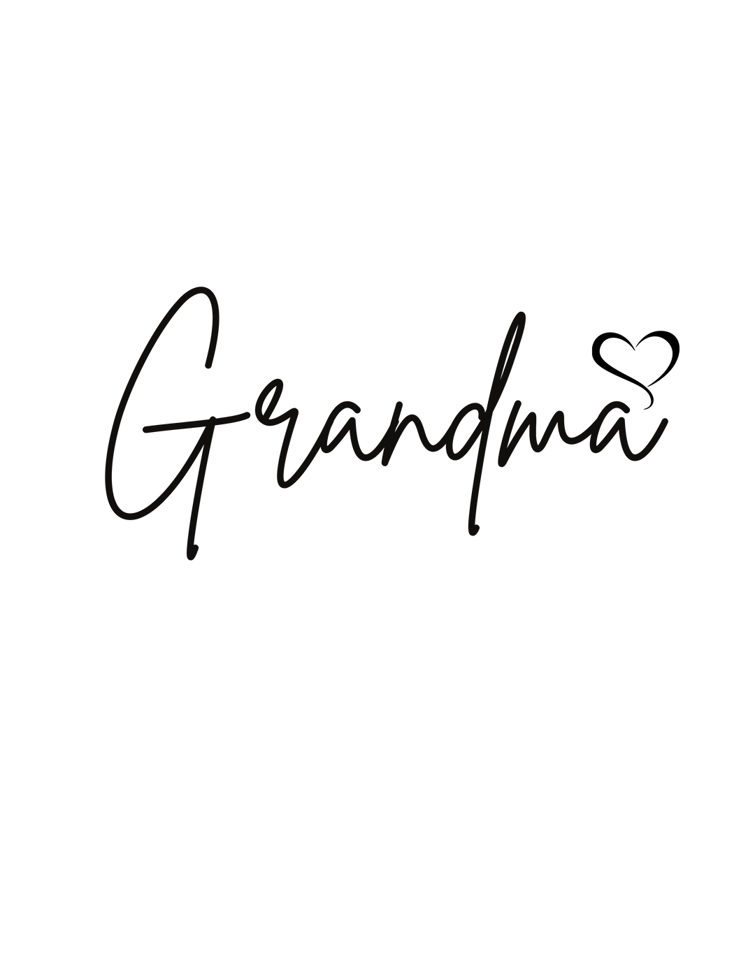 Grandma Love Crew unisex sweatshirt: black calligraphy text on black background. 50% cotton, 50% polyester, ribbed knit collar, loose fit, medium-heavy fabric. Sizes S-5XL. Comfortable and versatile.
