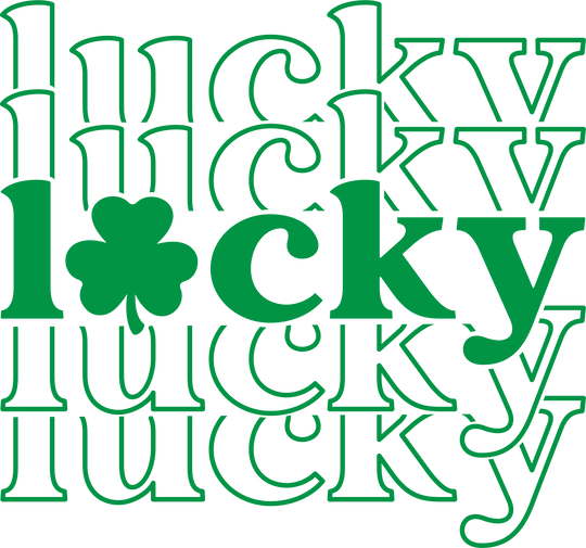 A Lucky Lucky Lucky Hoodie featuring a green and black design with a clover, letter C, and arrow graphics. Unisex heavy blend for warmth, kangaroo pocket, and matching drawstring. Ideal for cold days.