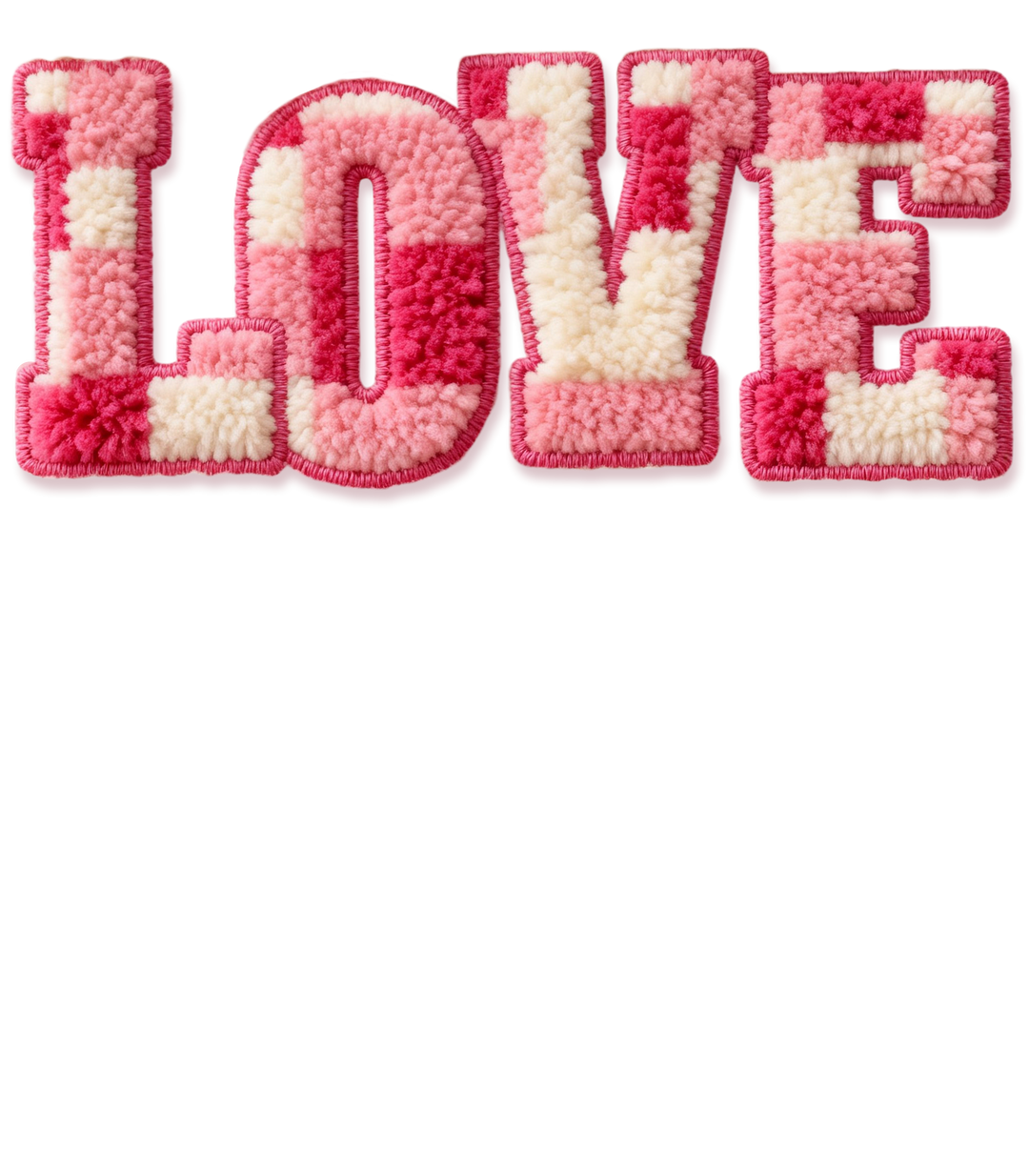 Love Crew sweatshirt features ‘LOVE’ in fluffy chenille letters, a cozy blend of polyester-cotton, ribbed collar, and a loose fit for comfort.