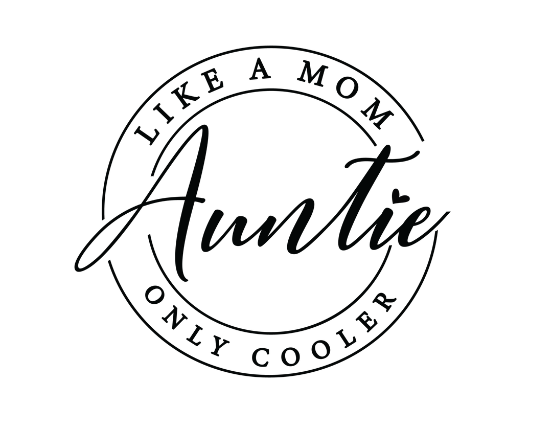 Auntie Hoodie featuring a black and white logo design, made from a plush cotton-polyester blend with a kangaroo pocket and matching drawstring hood.