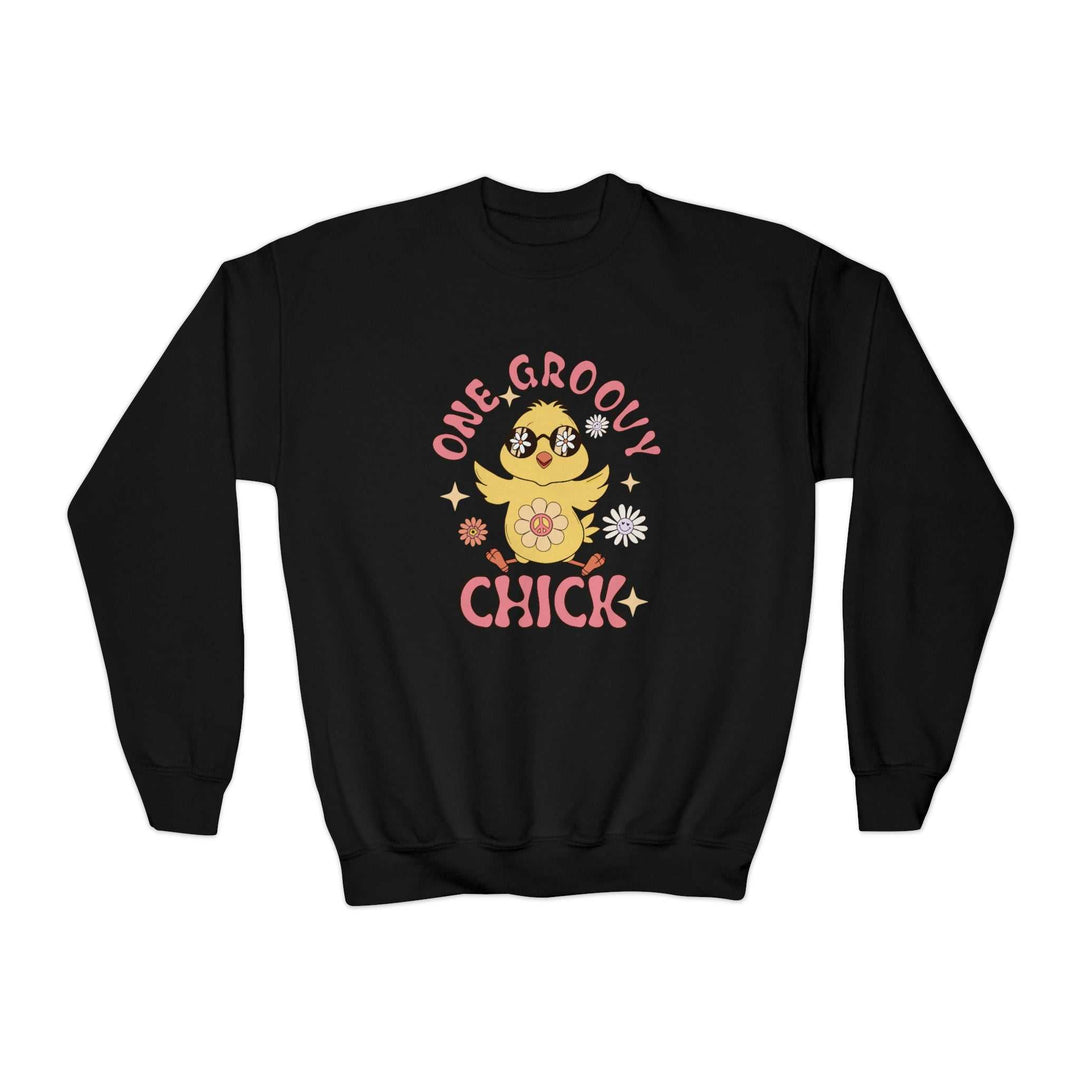 One Groovy Chick Youth Crewneck 41736004985573964402 38 Kids clothes Worlds Worst Tees