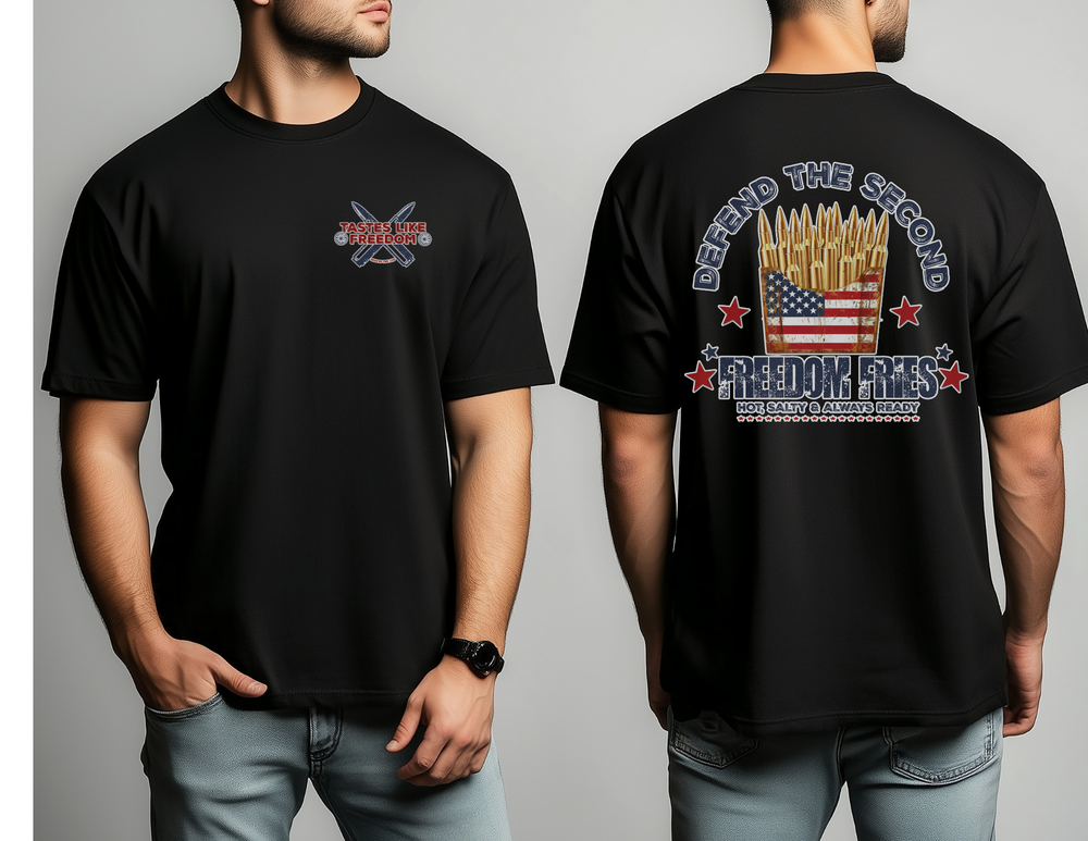 Defend the 2nd Tee, a soft-washed, garment-dyed t-shirt featuring double-needle stitching and a relaxed fit, perfect for casual wear.