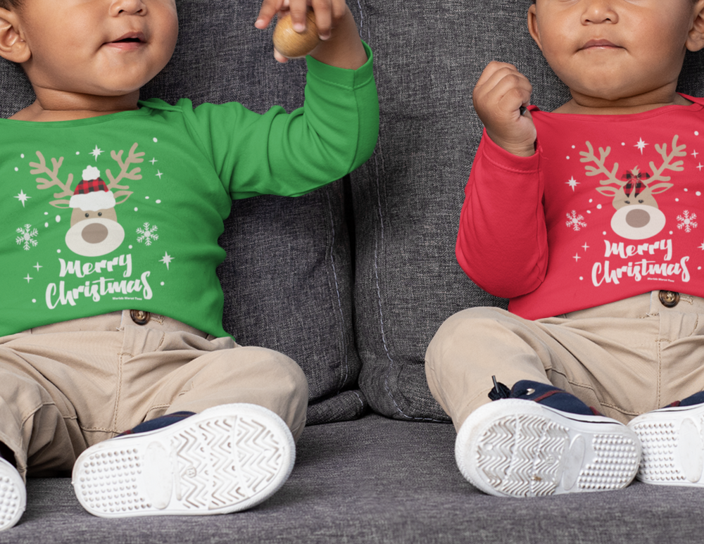 Girly Christmas Deer Christmas Onesie