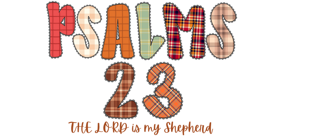 Psalms 23 Hoodie features bold plaid PSALMS 23 with The LORD is my Shepherd in script, on a cozy, classic-fit sweatshirt.