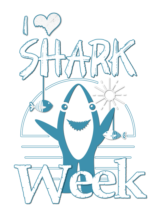 Kids wearing the I Love Shark Week tee, showcasing a classic fit and soft-washed fabric, ideal for active play and comfort.