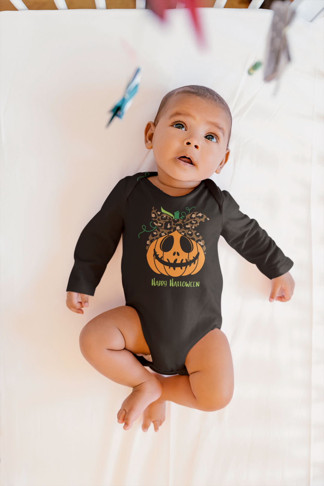 Pumpkin Log Sleeve Onesie