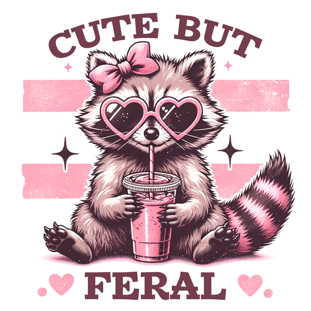 Cute but Feral Kids Tee, a classic fit children's shirt made from soft, 100% combed ring-spun cotton, perfect for active play and daily comfort.