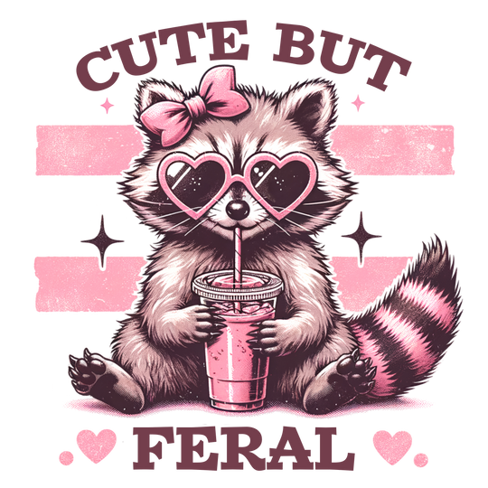 Cute but Feral Kids Tee, a classic fit children's shirt made from soft, 100% combed ring-spun cotton, perfect for active play and daily comfort.