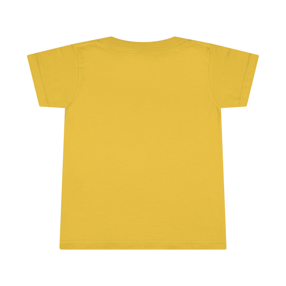 Toddler tee with Cousin Crew design, Gildan 64500P. Classic fit, 100% Ringspun cotton, 3/4 double-needle collar, double-needle hems for durability. Ideal for playful kids.