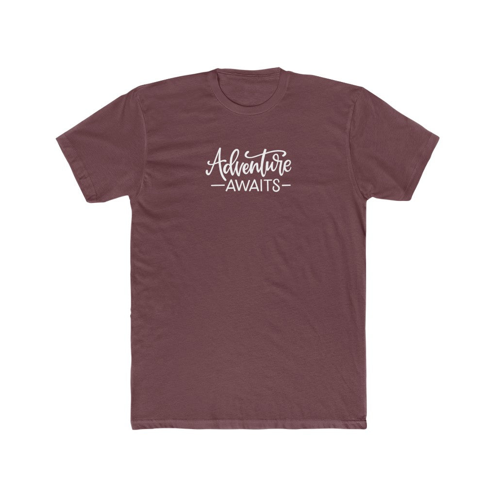 Adventure Awaits-  Cotton Crew Tee - huserdesigns