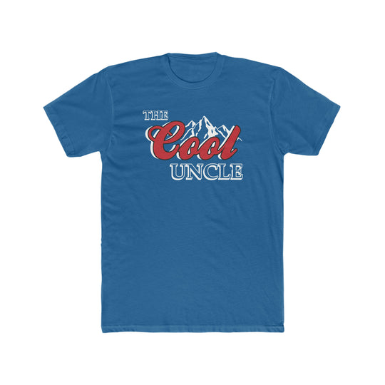 Premium Cool Uncle Tee: Men's fitted short sleeve shirt in 100% cotton. Comfy, light, and roomy. Ribbed knit collar, side seams for shape. Ideal for workouts or daily wear. From Worlds Worst Tees.
