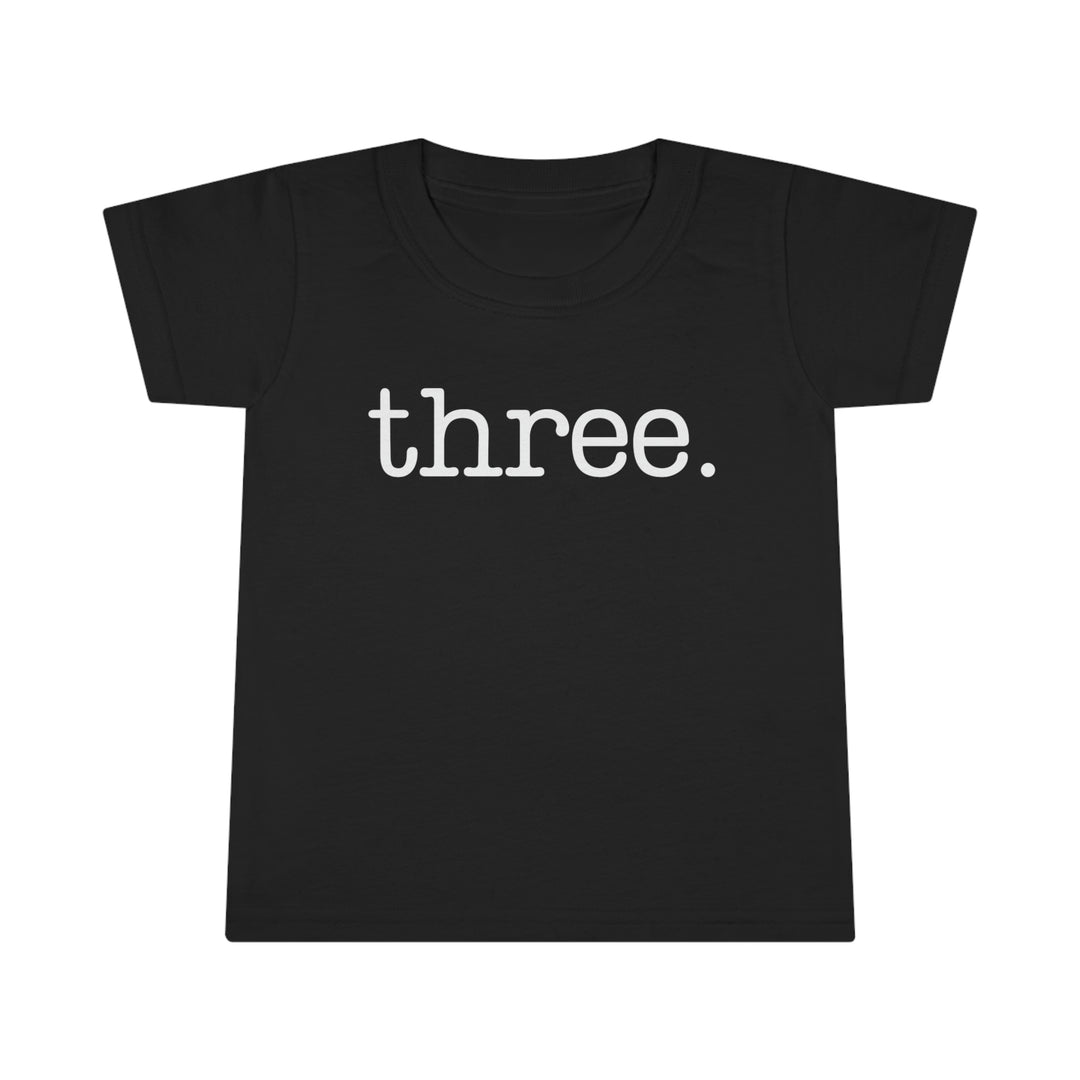 A classic fit toddler tee with high stitch density, featuring a 3/4 double-needle topstitched collar and double-needle sleeve and bottom hems for durability. Made of 100% Ringspun cotton. From 'Worlds Worst Tees'.