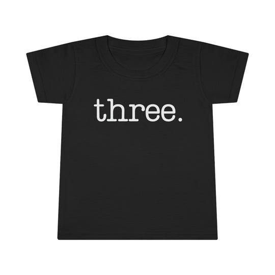 A classic fit toddler tee with high stitch density, featuring a 3/4 double-needle topstitched collar and double-needle sleeve and bottom hems for durability. Made of 100% Ringspun cotton. From 'Worlds Worst Tees'.