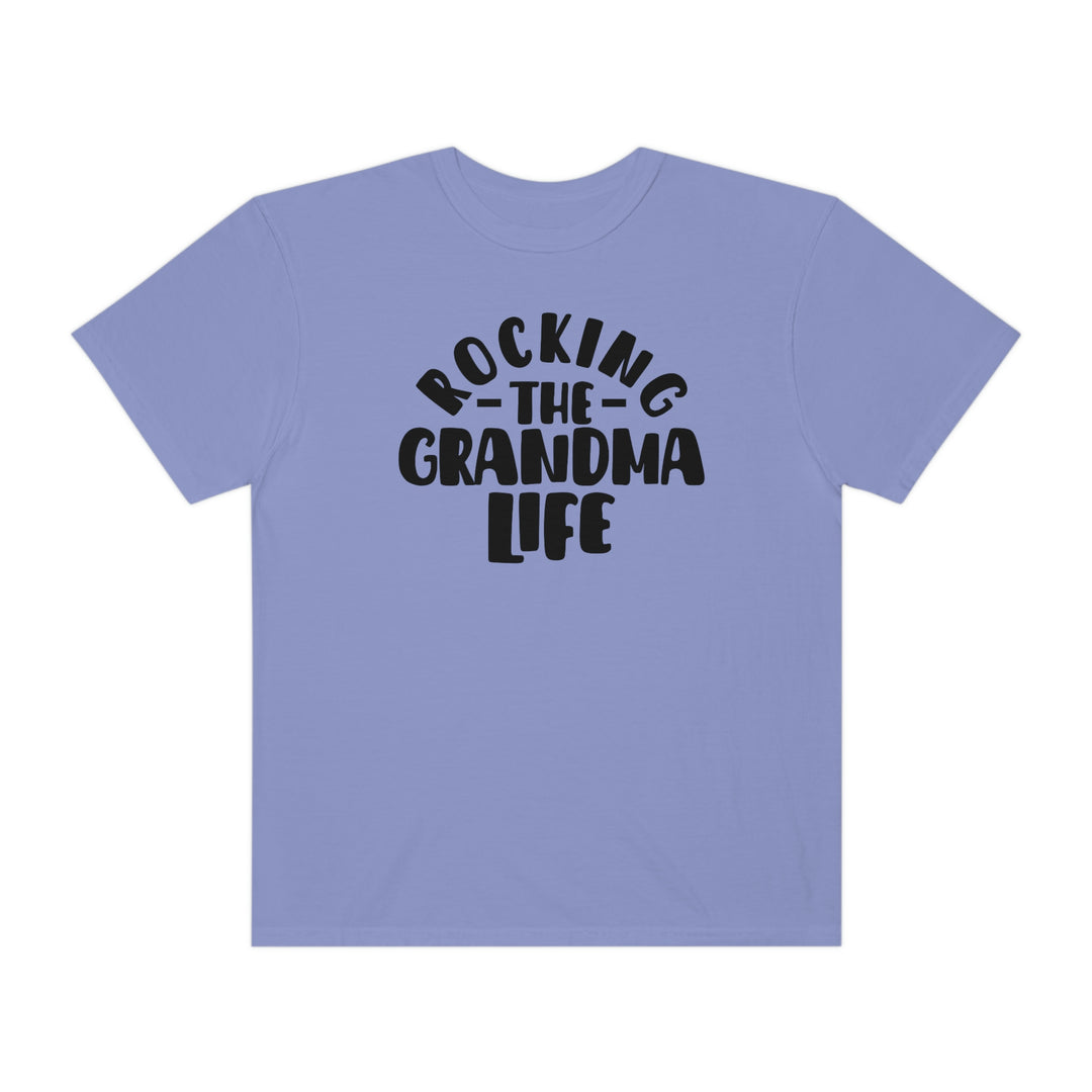 Rocking the Grandma Life Tee: Garment-dyed t-shirt in 100% ring-spun cotton. Soft-washed fabric for coziness, relaxed fit for daily wear. Double-needle stitching, seamless sides for durability and shape retention.