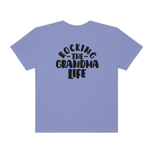 Rocking the Grandma Life Tee: Garment-dyed t-shirt in 100% ring-spun cotton. Soft-washed fabric for coziness, relaxed fit for daily wear. Double-needle stitching, seamless sides for durability and shape retention.