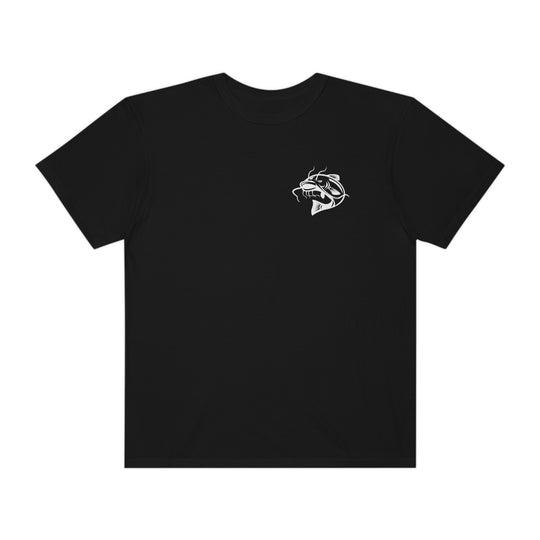 Comfort Colors Flathead Fishing Unisex Tee: 100% ring-spun cotton, medium fabric, relaxed fit, durable double-needle stitching, seamless design. From Worlds Worst Tees.