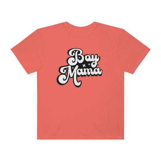 A relaxed fit Boy Mama Tee, crafted from 100% ring-spun cotton. Garment-dyed for extra coziness, featuring double-needle stitching for durability and a seamless design for a tubular shape.