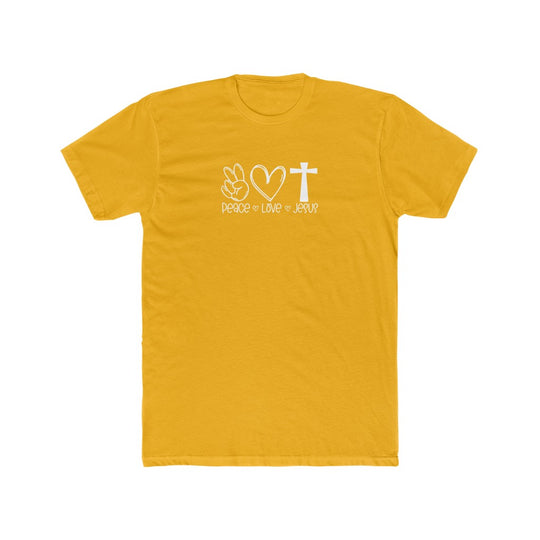 Peace, Love, Jesus-  Cotton Crew Tee - huserdesigns